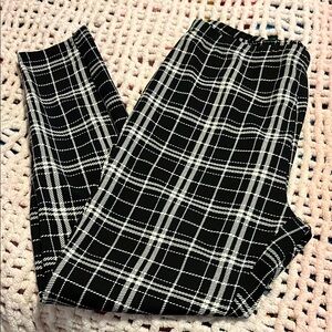 Black and White Plaid Pants